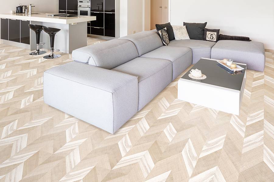 Пробковое покрытие Corkstyle Chevron Creme Замковое 1235x305x10 фото 4
