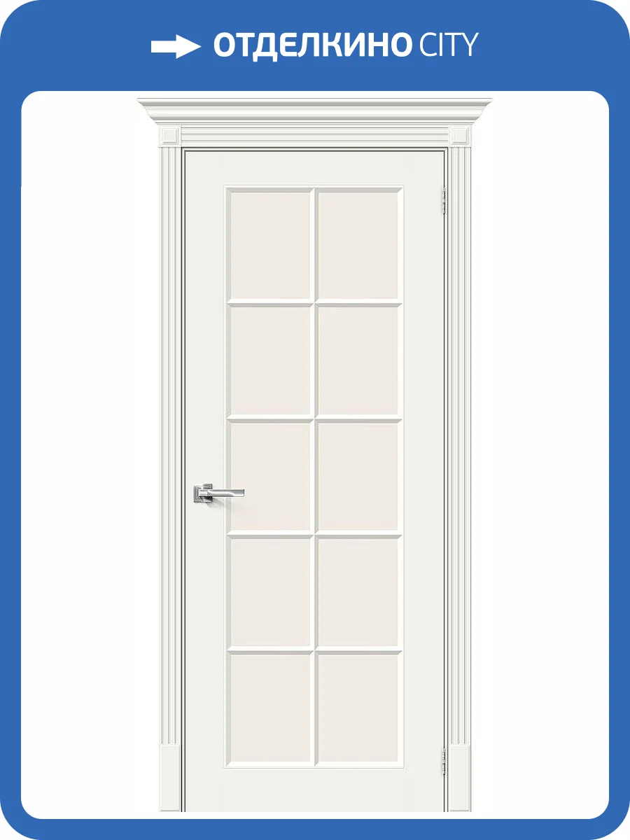 Межкомнатная дверь Bravo 013-0483 Скинни-11.1 Whitey 200x60 фото 2