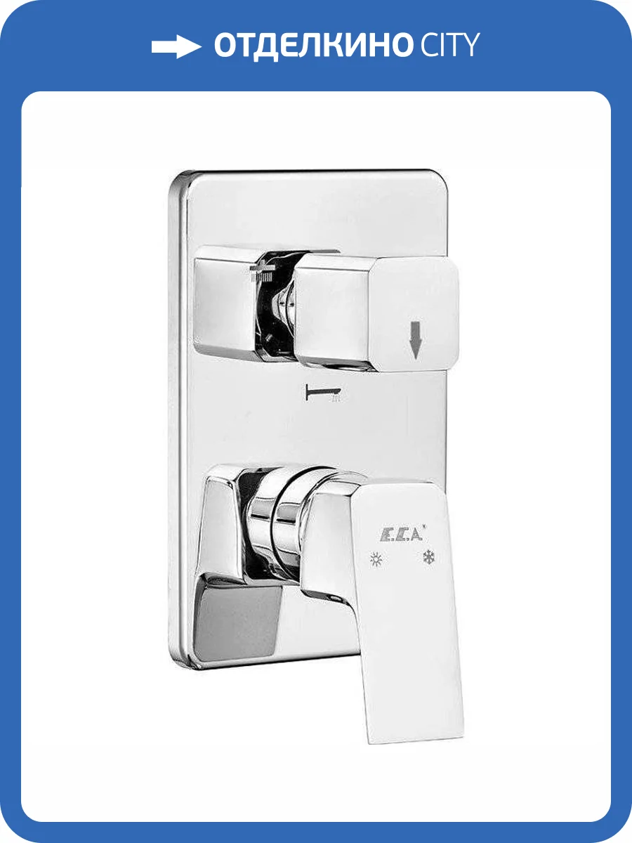 Смеситель для ванны E.C.A. Tiera 102167305EX-K хром фото 3