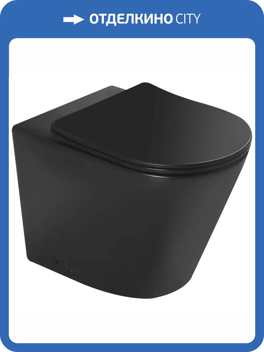 Унитаз приставной SantiLine SL-5020MB безободковый, с крышкой-сиденьем микролифт фото 4