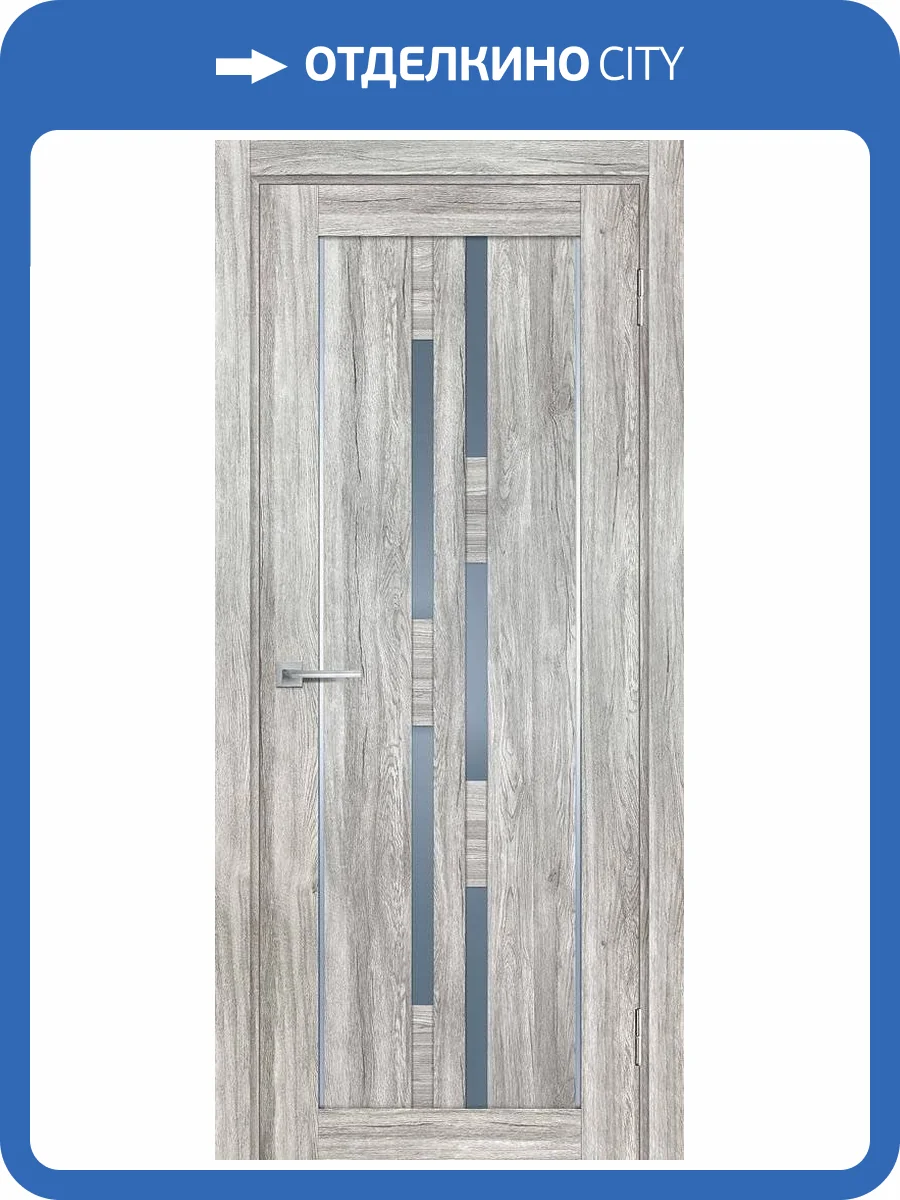 Межкомнатная дверь Profilo Porte PSL-33 полотно Сан-ремо серый, стекло графит сатинат 900x2000 фото 2