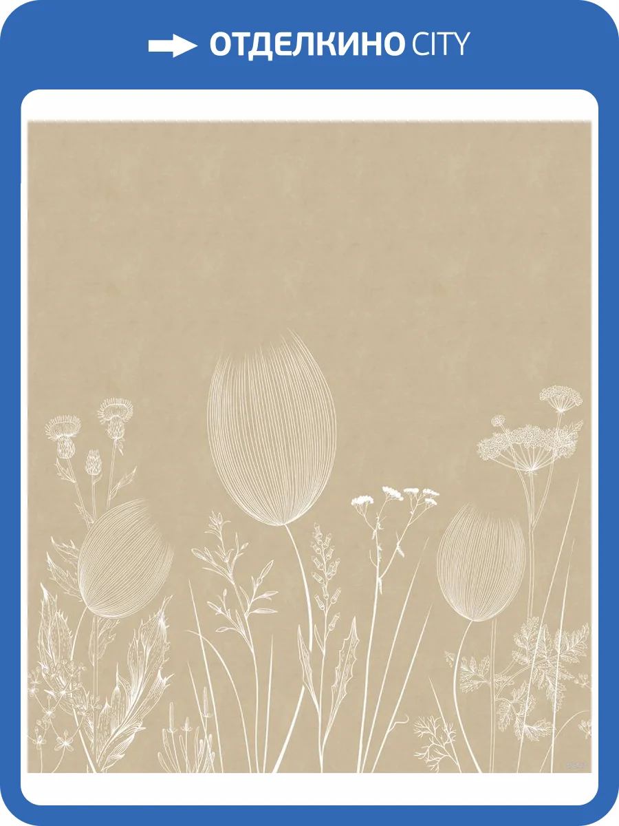 Фреска Ortograf Artline 35243 Абстрактные тюльпаны Кракелюр Серебро FK-S фото 2