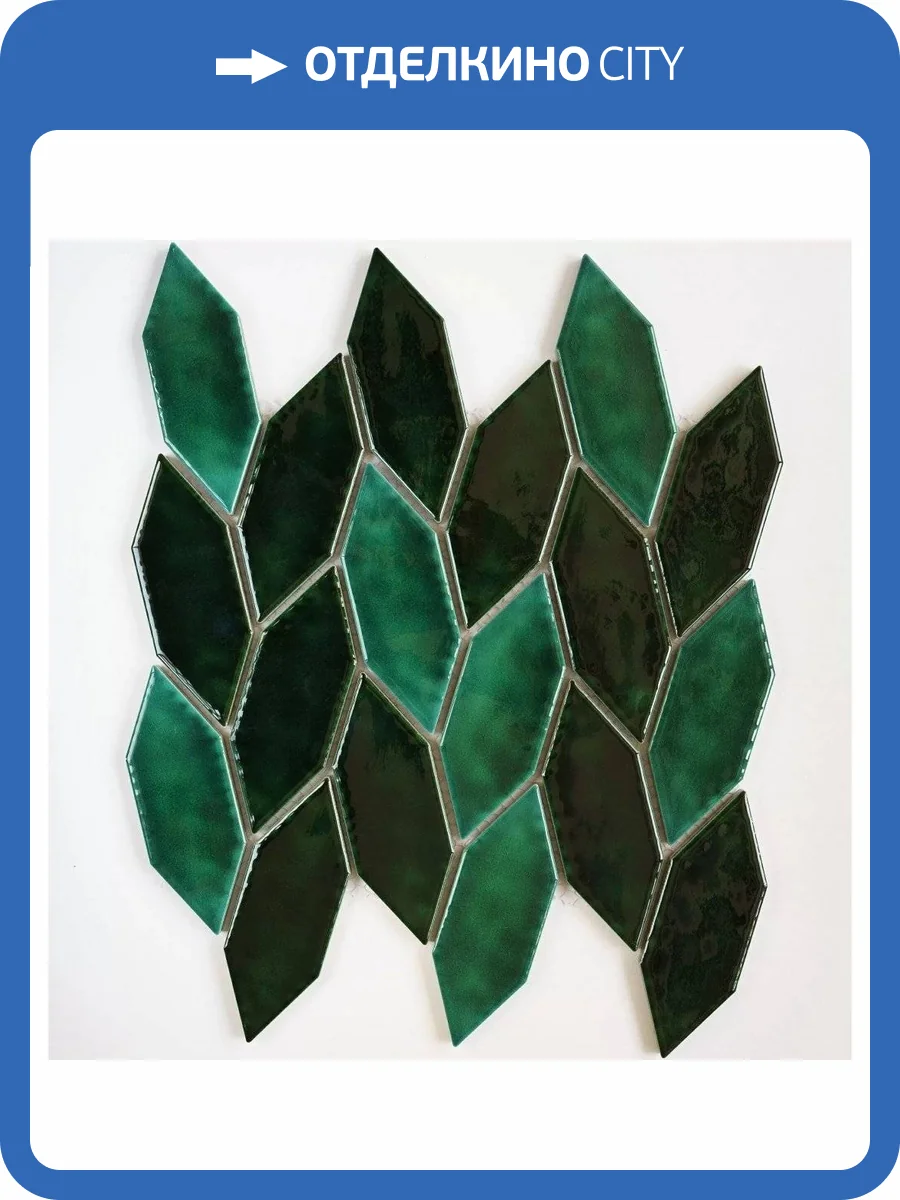 Мозаика Orro Mosaic Ceramic Green Garden С Кракелюром 26.8x26.8 фото 9