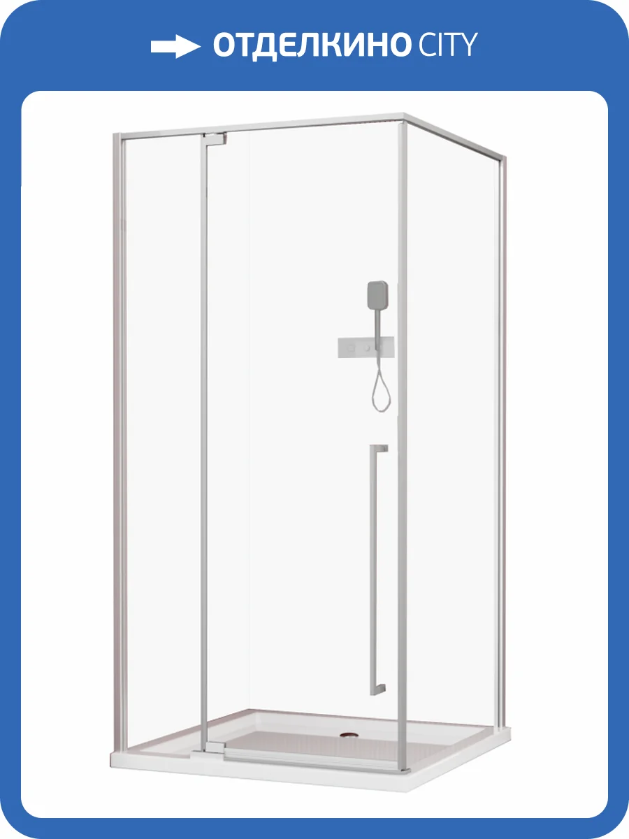 Душевой уголок Esbano ESA-90KV-C профиль хром глянцевый, стекло прозрачное, 90x90x195 фото 4