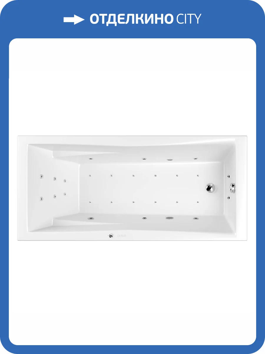 Акриловая ванна WHITECROSS Palace ULTRA 0104.170075.100.ULTRA.CR 170x75 с гидромассажем, форсунки хром фото 10