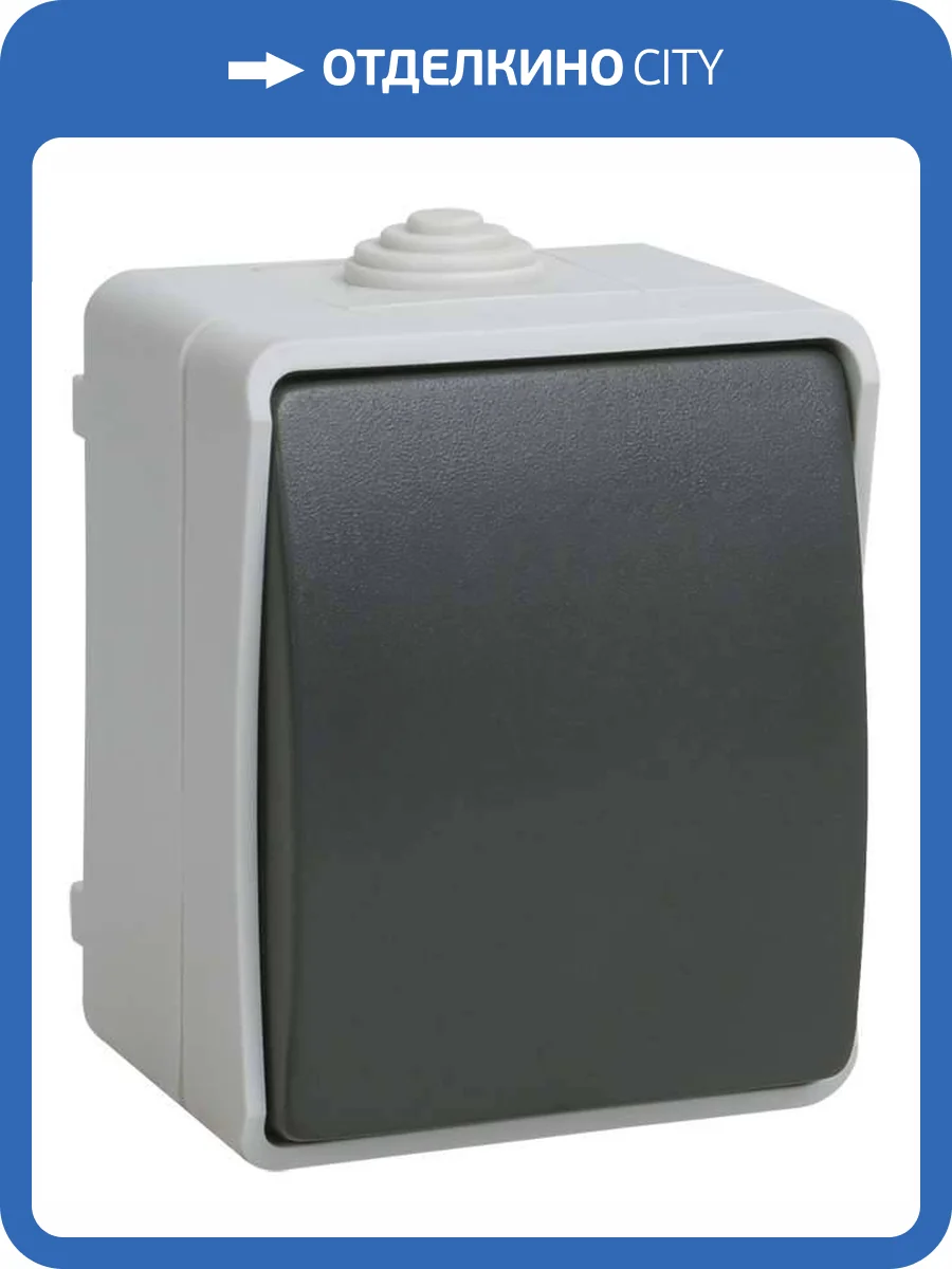 Выключатель 1-клавишный IEK Fors EVS13-K03-10-54-DC серый фото 7
