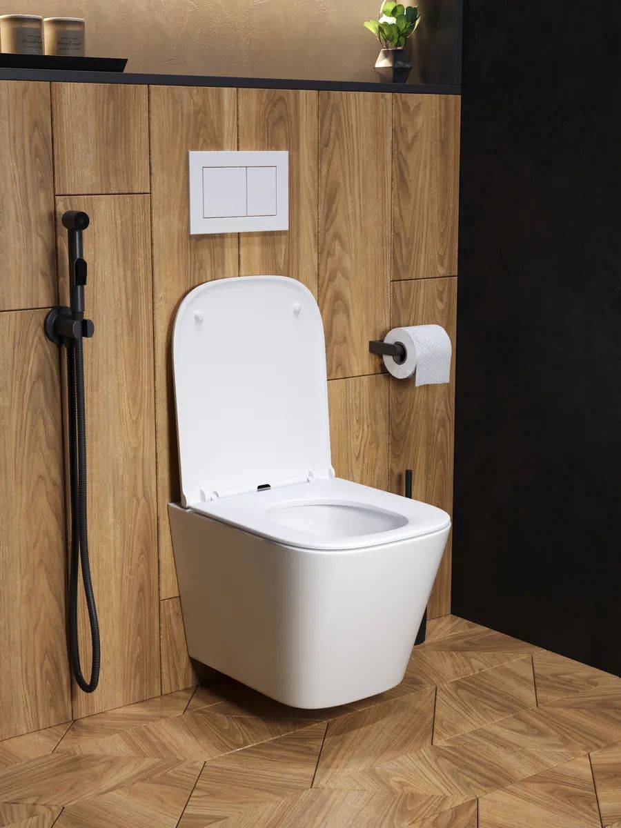 Унитаз подвесной Watersense Eva S W00081 безободковый, сиденье микролифт фото 8