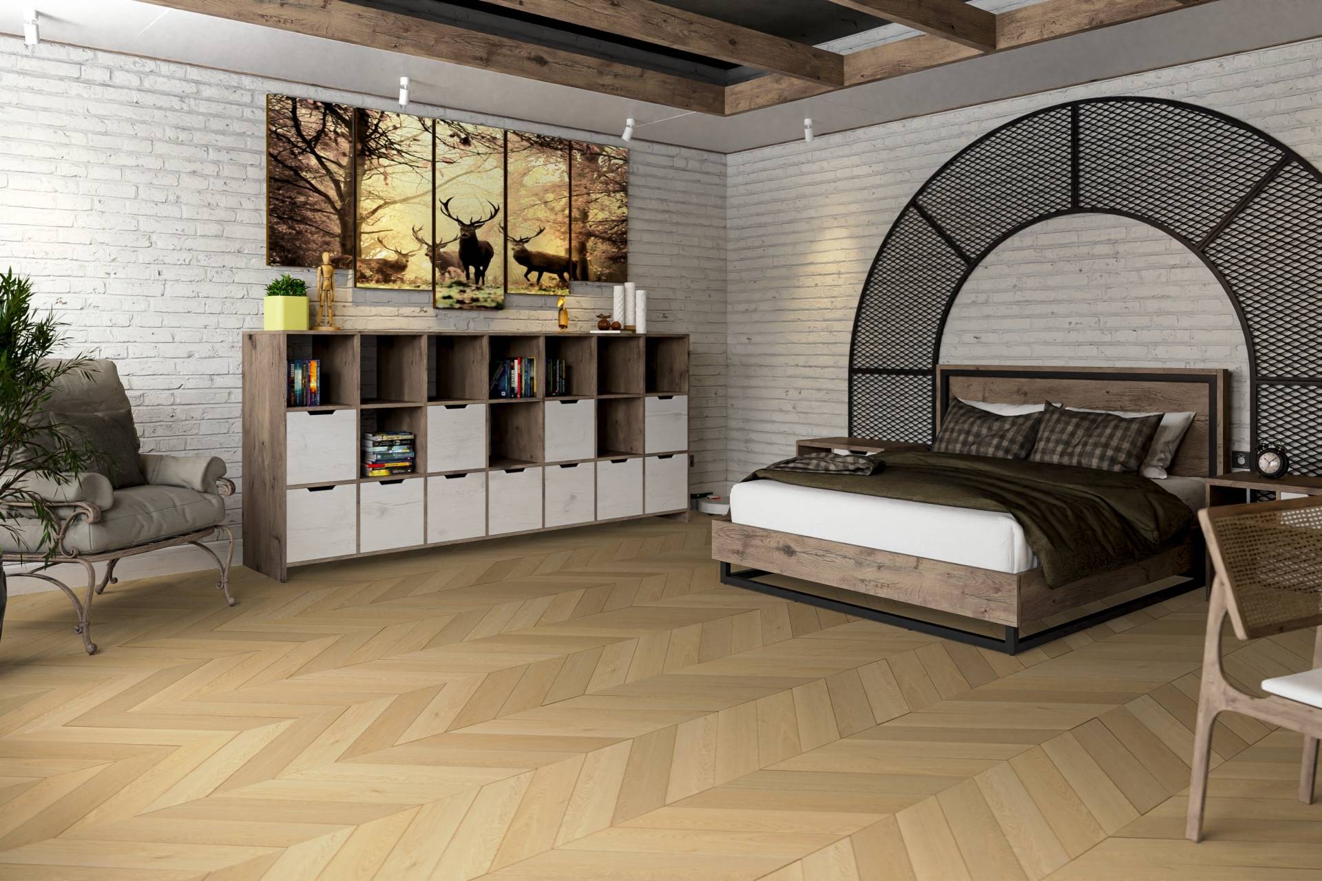 SPC Ламинат Damy Floor Chevron 5/43 4V DF03-Ch Тюильри 600x127 фото 9