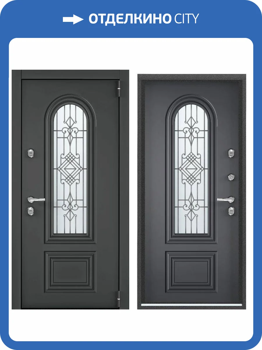 Входная стальная дверь Torex SNEGIR PRO-C PP 2680976 ЛКП Графит/ПВХ Оскуро 2000x880 фото 2