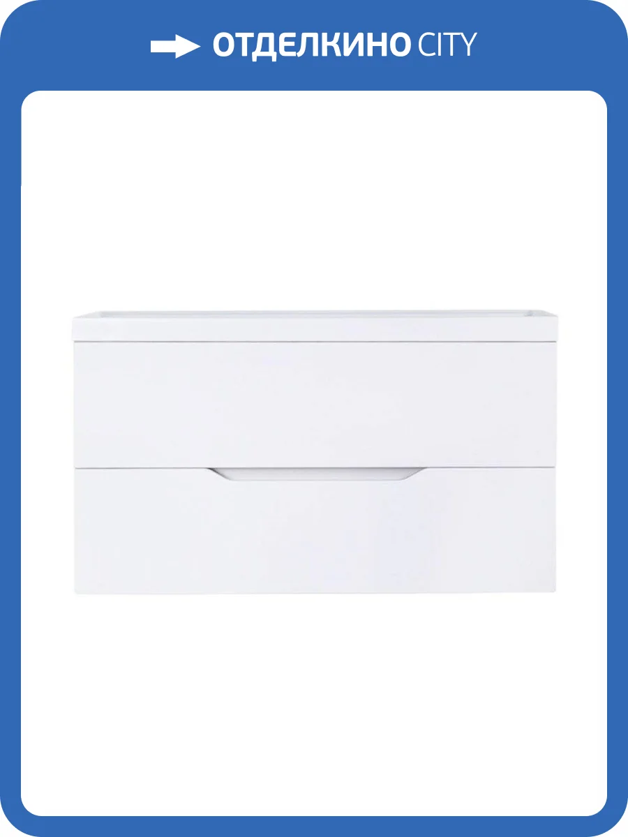 Тумба с раковиной Orange Лайн Li-100Tuw+RA100 подвесная c раковиной, белый матовый фото 11