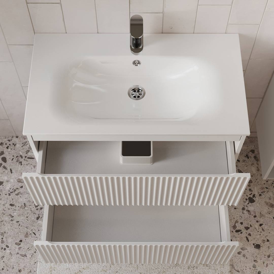 Тумба с раковиной Terminus Sicilia SIC10802900301O белый, 80x62 фото 2