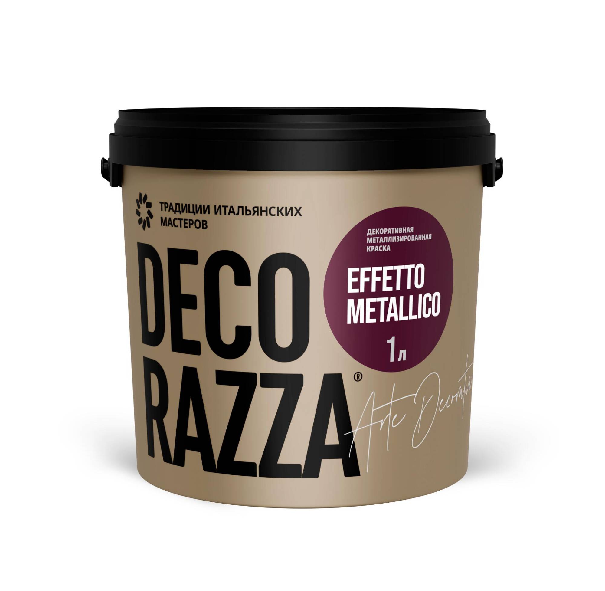 Краска декоративная Decorazza Effetto Metallico база Oro EM812 темно-зеленая 1 л