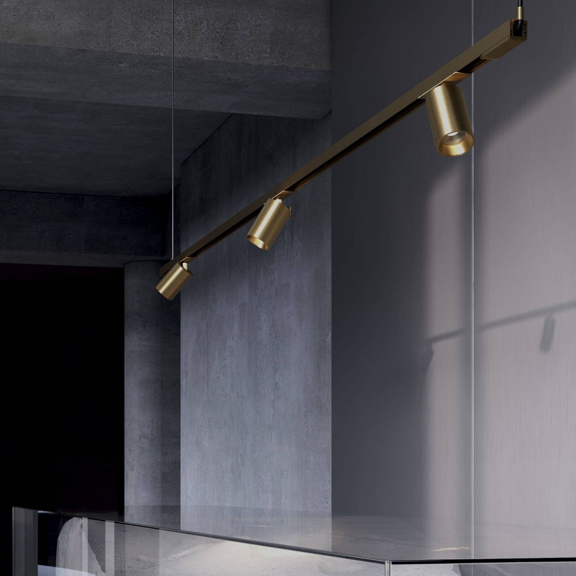 Магнитный трековый светодиодный светильник Elektrostandard Brass Line 85525/01 10W 3000K латунь фото 9