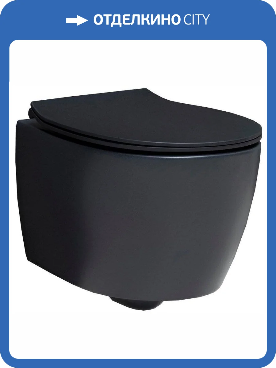 Унитаз подвесной Allen Brau Fantasy 4.11004.31 черный матовый, без сиденья фото 2