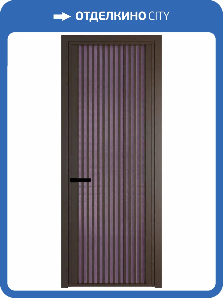 Межкомнатная дверь Profil Doors 3 AGP цвет профиля Деорэ, стекло безопасное 6 мм мору фиолетовое 700x2000 фото 2