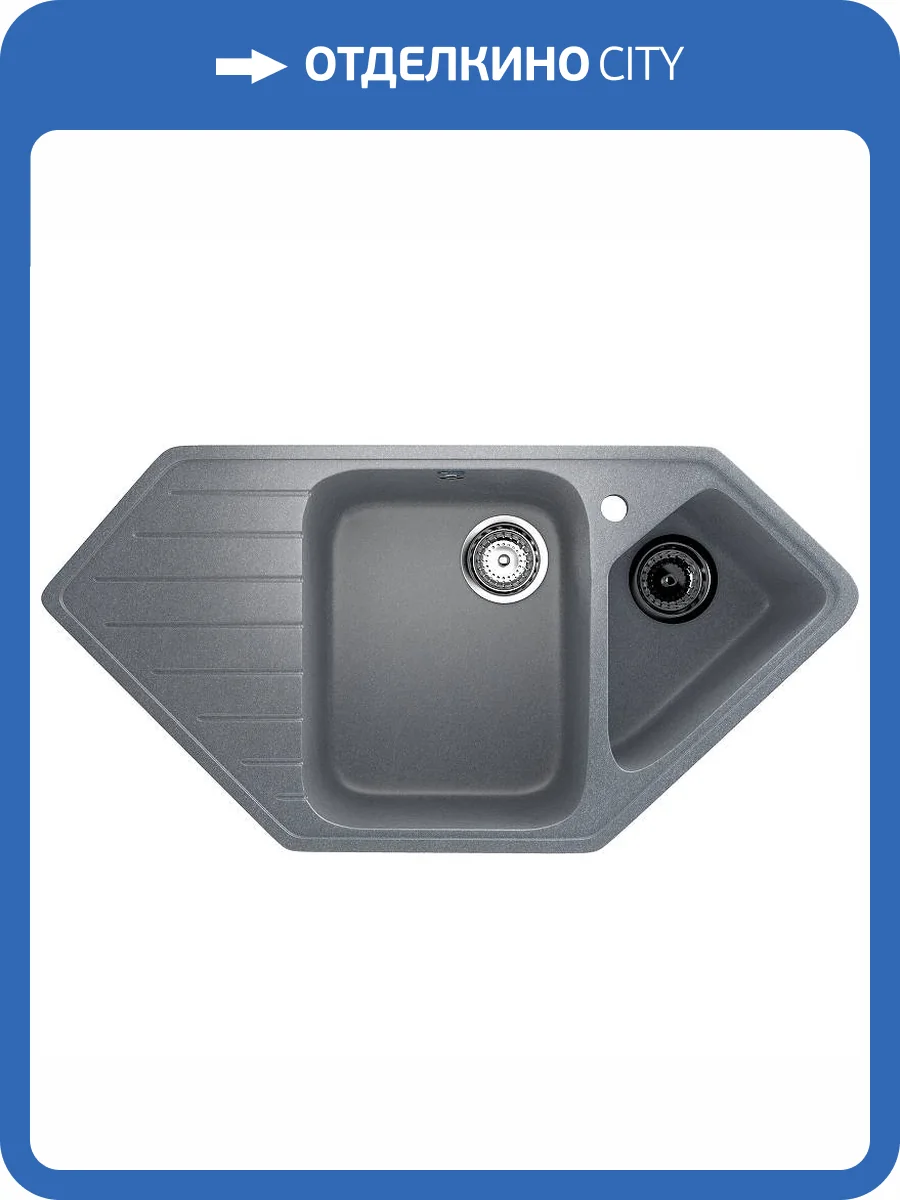 Мойка кухонная Ulgran Classic U-409-342 графит фото 4