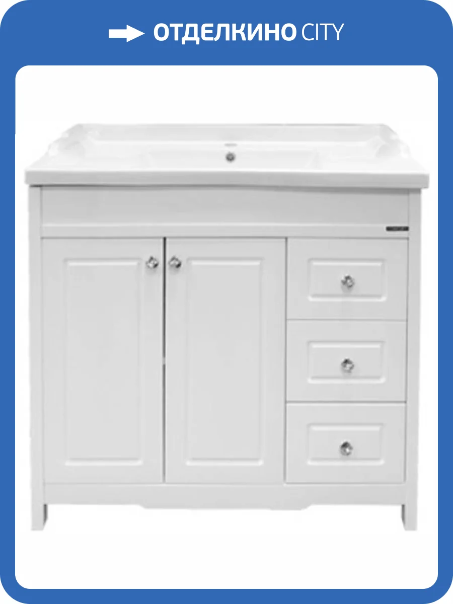 Тумба с раковиной Comforty Тбилиси-90 00003132630 белый фото 28