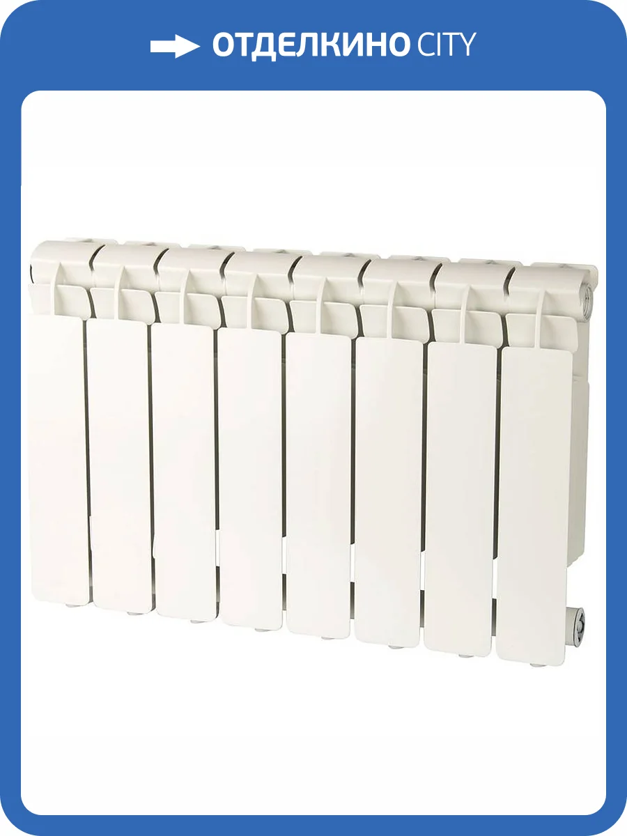 Алюминиевый секционный радиатор отопления Global Vox-R VX02001014 белый 14 секций фото 2