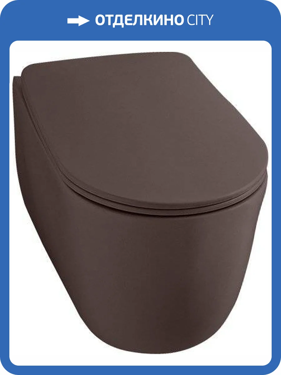 Чаша для унитаза Kerasan Nolita 531475 бургундский матовый без сиденья фото 6