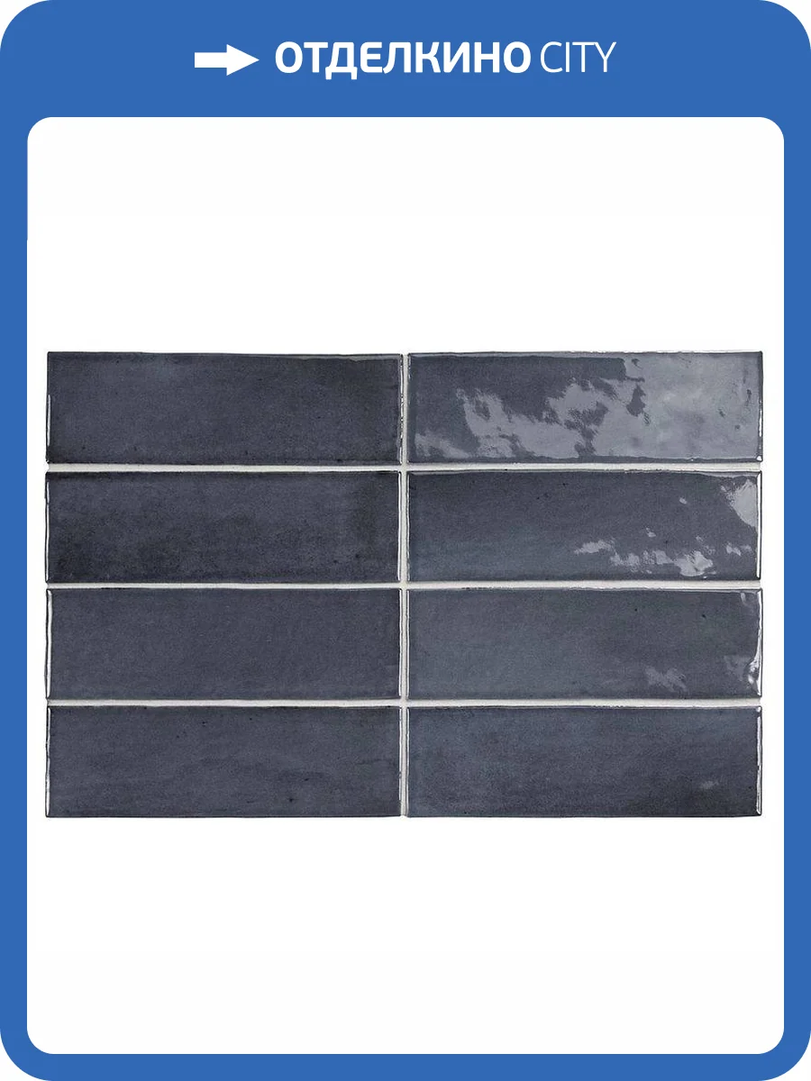 Керамическая плитка Equipe Coco 27988 Blue Night Glossy 5x15 фото 5