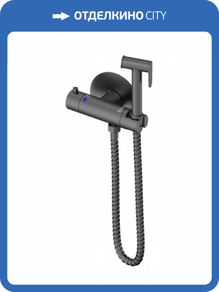 Гигиенический душ Wonzon & Woghand WW-88819902-BGM темный графит, с термостатом фото 3