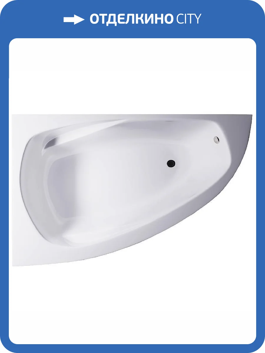 Ванна из искусственного камня Астра-Форм Тиора 01010023 154.5x105 левая, белая глянцевая фото 9