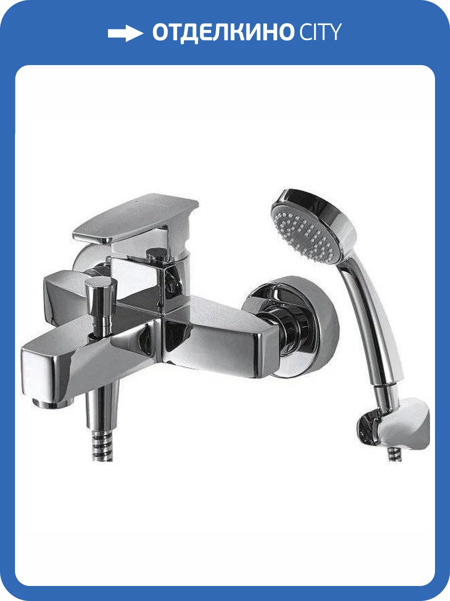 Смеситель для ванны Bravat Riffle F672106C-B с душевым гарнитуром фото 4