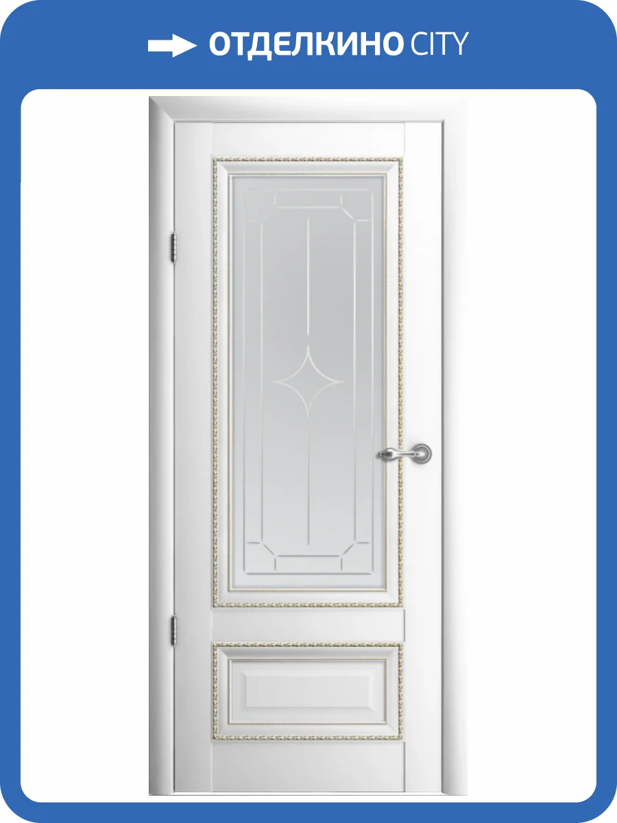 Межкомнатная дверь Albero Версаль 1 остеклённая белый галерея 600x2000 фото 2