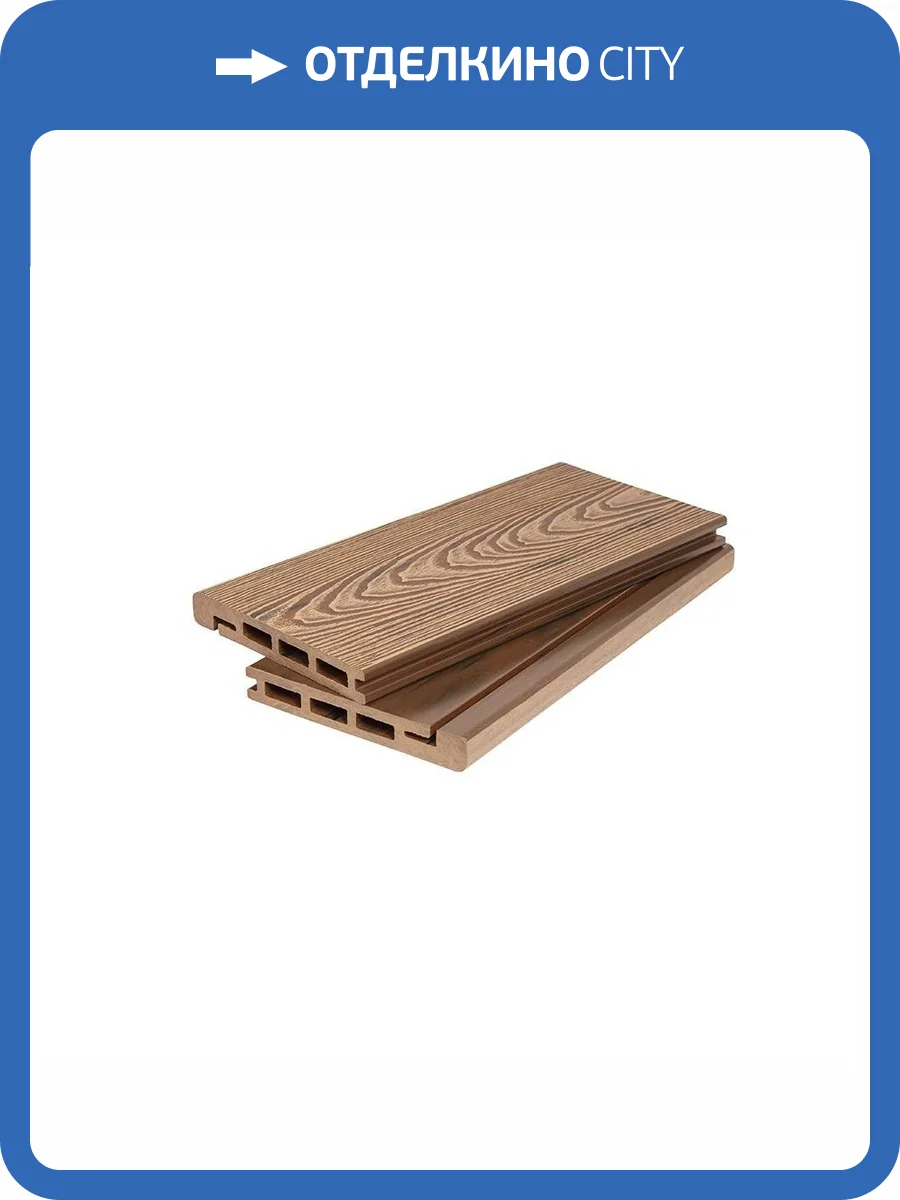 Доска для обрамления Polivan Group Denpasar 3D Песочный brash ДПК 5800x140x20 фото 2
