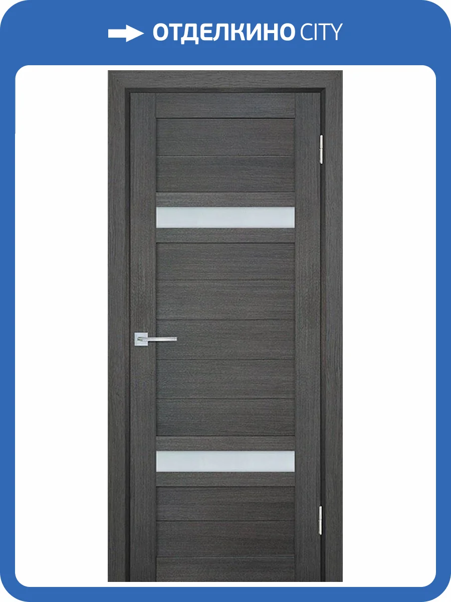 Межкомнатная дверь экошпон Мариам Техно 705, остекленная, грей 600x2000 фото 2