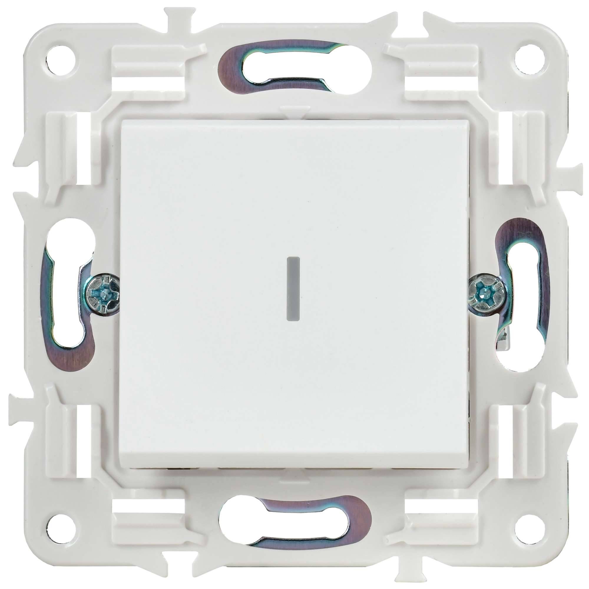 Выключатель 1-клавишный проходной IEK Skandy SK-V12-1-10-K01 арктический белый фото 3