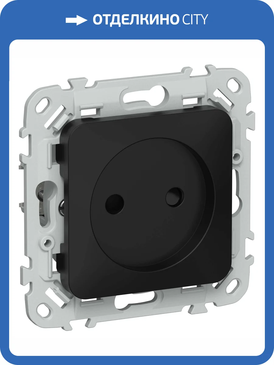 Розетка 1-местная с защитными шторками IEK Flite FI-R13-10-1-K02 черный фото 3