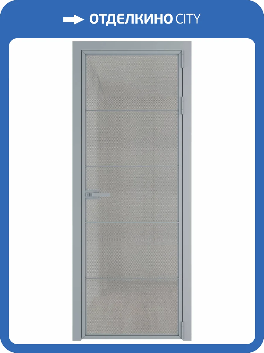 Межкомнатная дверь Profil Doors 5 AX цвет профиля Серебро, стекло безопасное 6 мм рэте 700x2000 фото 2