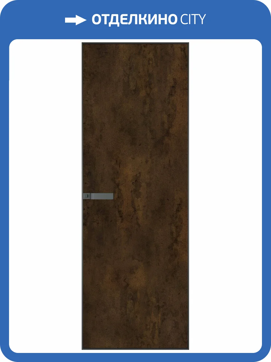 Межкомнатная дверь Profil Doors 1 AGN цвет профиля Серая ночь, алюминиевая панель бронза 600x2000 фото 2