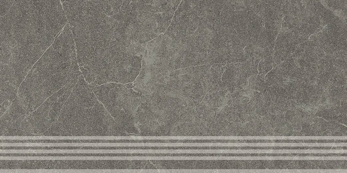 Ступень Kerama Marazzi Эстерель KM6060G0531RGRF серый тёмный матовый обрезной 30x60