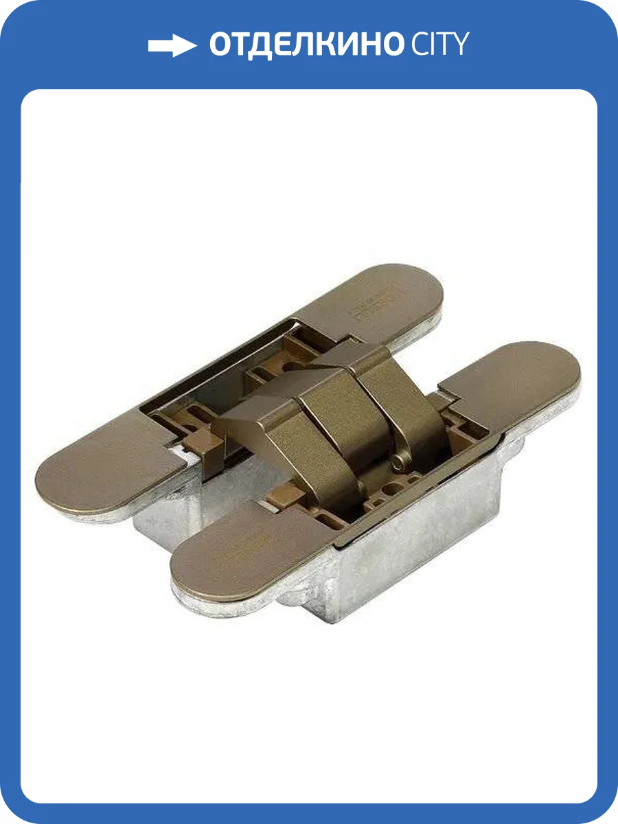 Скрытая петля Morelli HH-16 AB античная бронза, врезная, с 3D-регулировкой фото 7