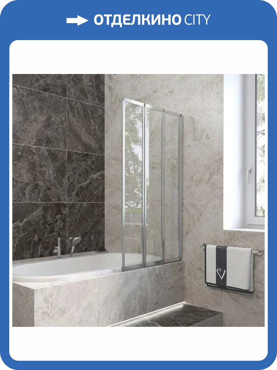 Шторка на ванну Veconi Palau PL-73R 90 см фото 5