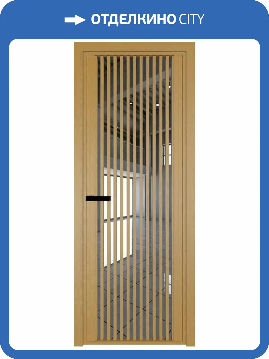 Межкомнатная дверь Profil Doors 3 AGP цвет профиля Золото, стекло безопасное 6 мм зеркало 800x2000 фото 2