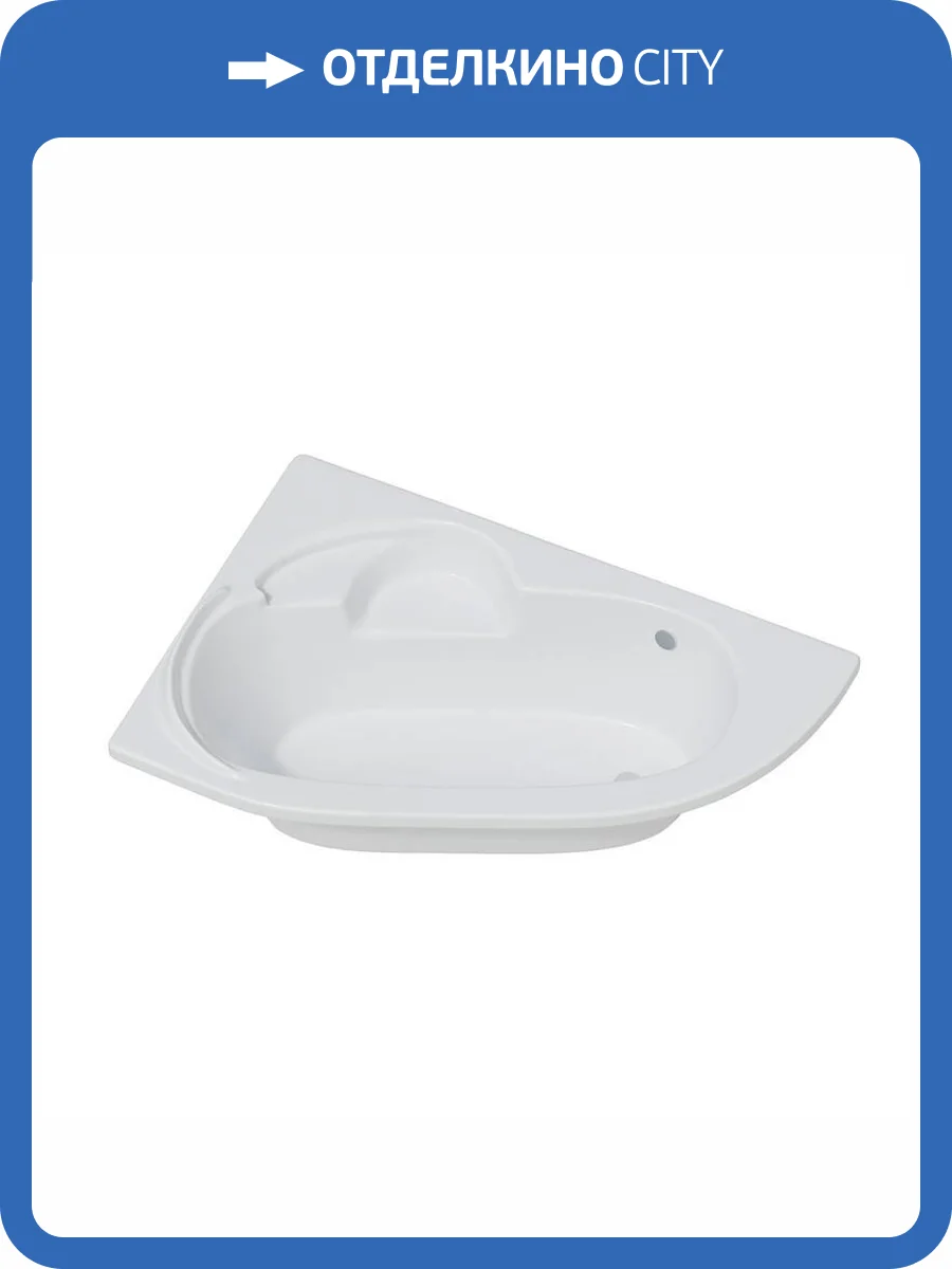 Акриловая ванна Corpa Nera Siena 170x110 правая, с каркасом, белая глянцевая фото 4