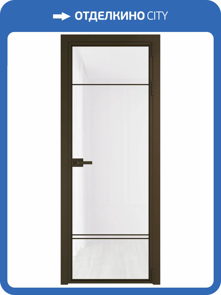 Межкомнатная дверь Profil Doors 4 AX цвет профиля Деорэ, стекло безопасное 6 мм белый триплекс 600x2000 фото 2