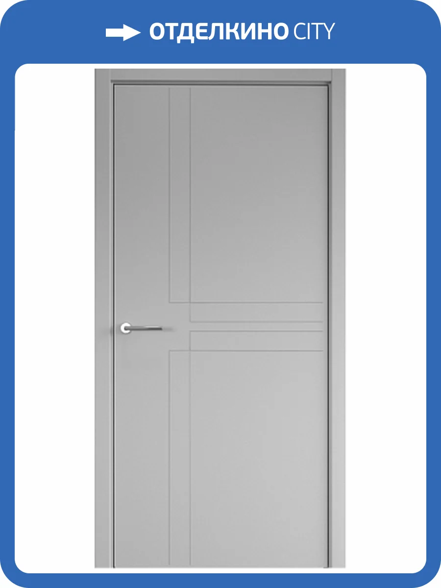 Межкомнатная дверь Albero Геометрия 3 эмаль серая 2000x700 фото 2