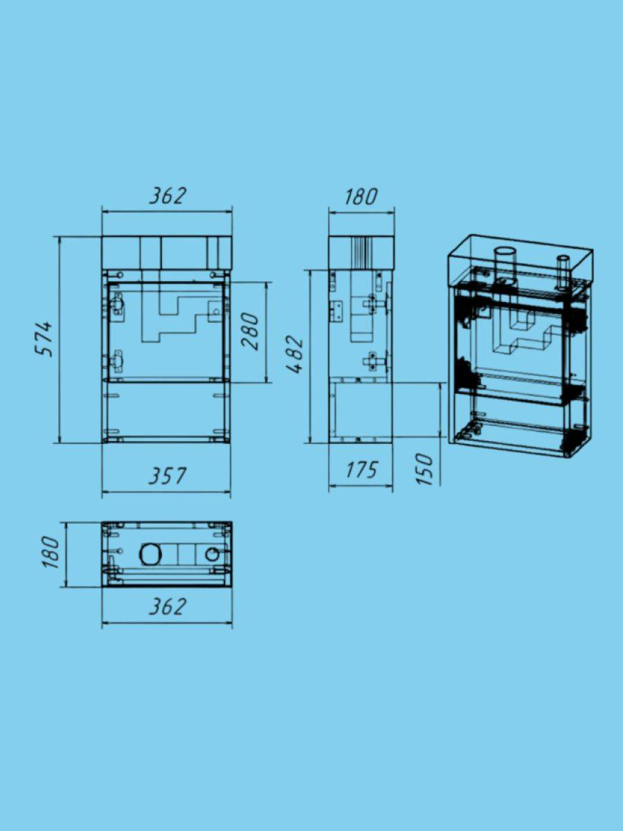 Тумба под раковину Watersense Mandy W00559 дуб, графит, 37 см фото 4