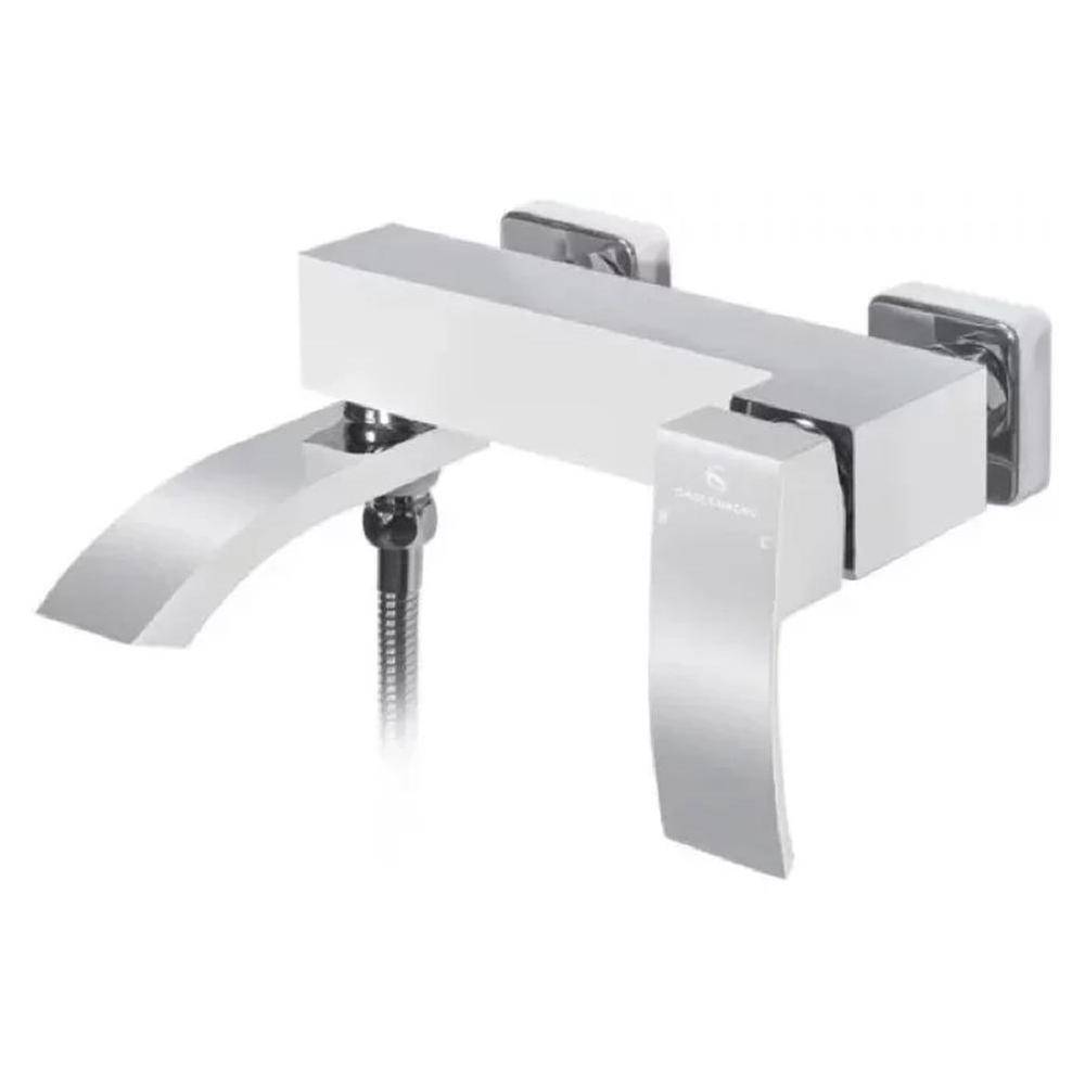 Смеситель для ванны Grocenberg GB8007WC белый, хром фото 7
