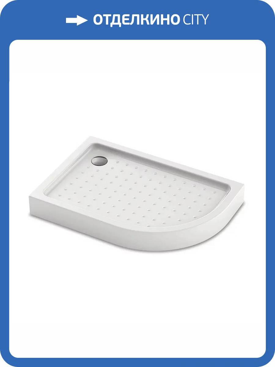 Душевой поддон Veconi Tezeo Acrylic TZ-55L 100x80x15 белый фото 3