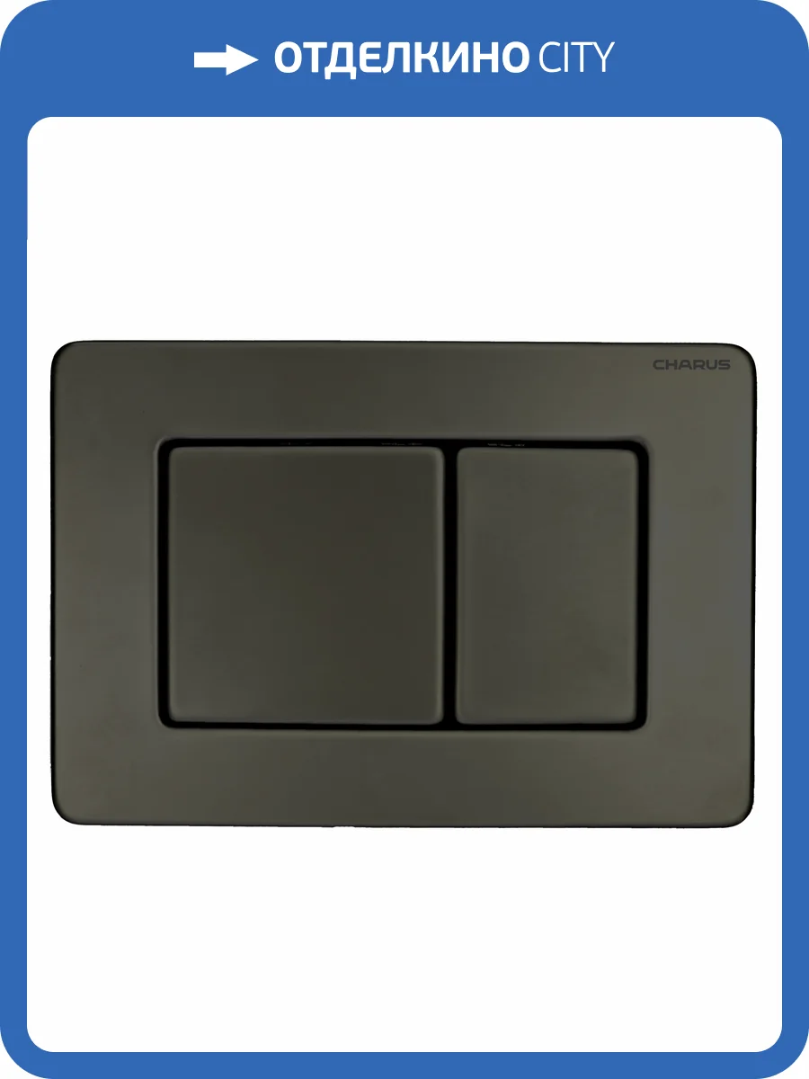 Кнопка смыва CHARUS Robusto FP.310.GNM.05, оружейная сталь фото 4