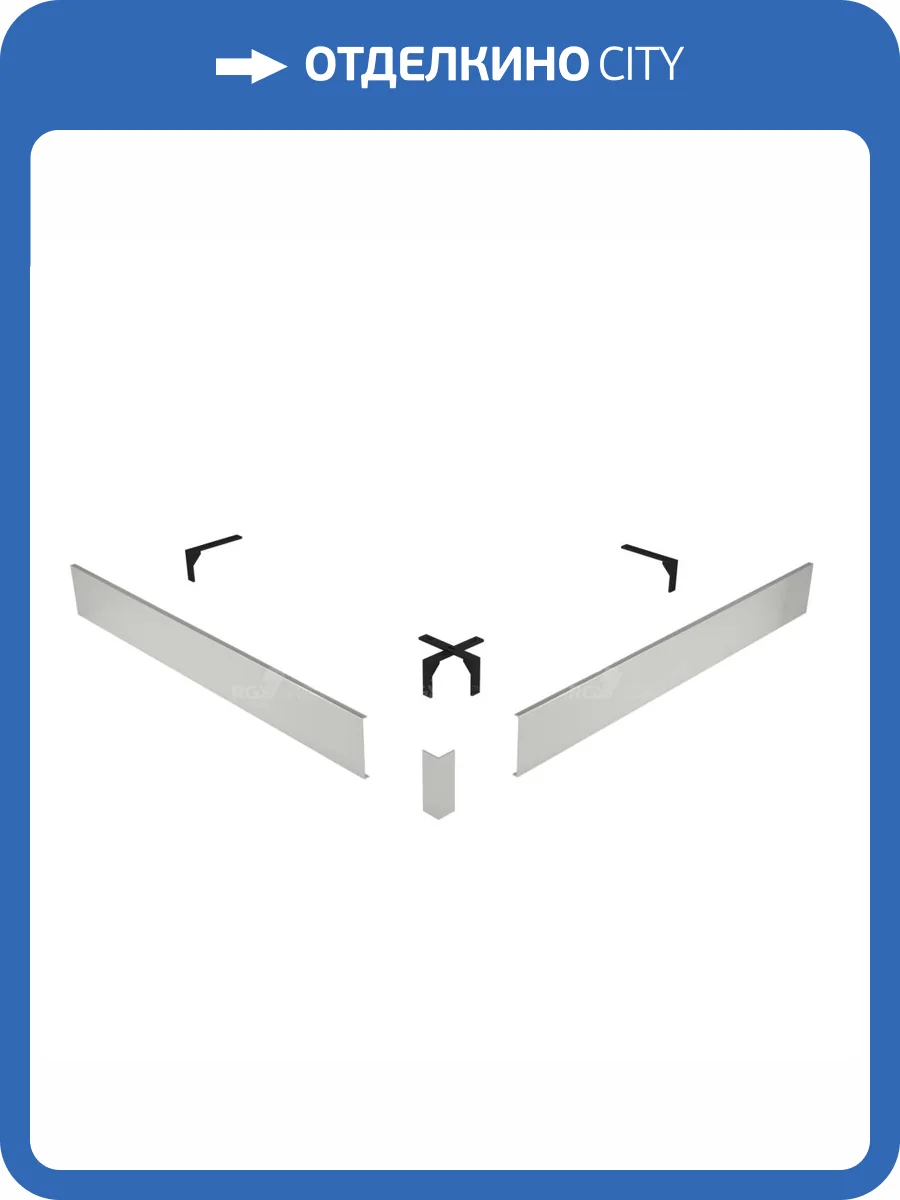 Экран для поддона RGW N/ST-01 W белый, 100x100 фото 2