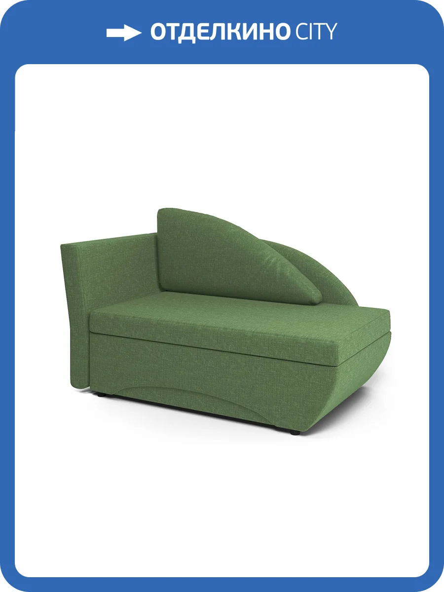 Кушетка Шарм-Дизайн Трио 403210048 левый рогожка зеленый фото 6