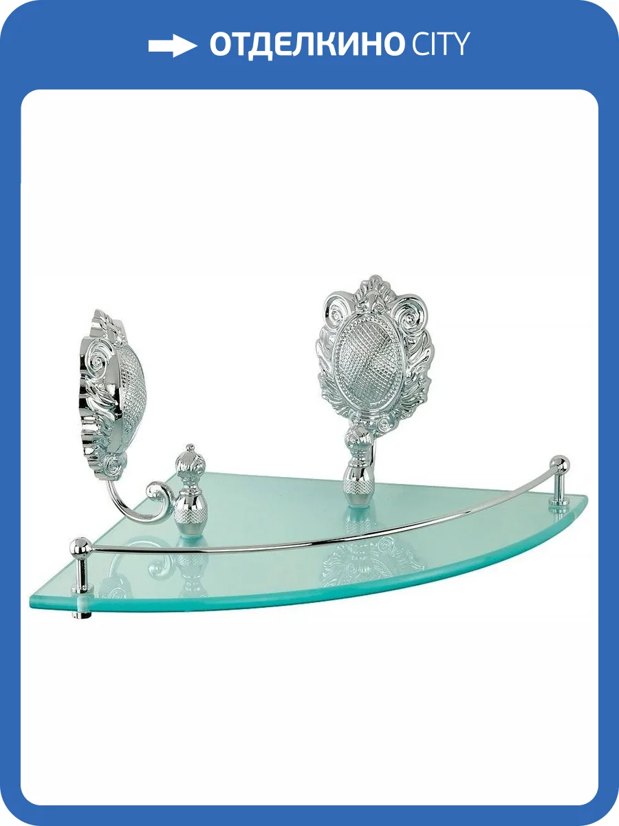 Полка Migliore Cleopatra 16666 угловая, хром фото 3