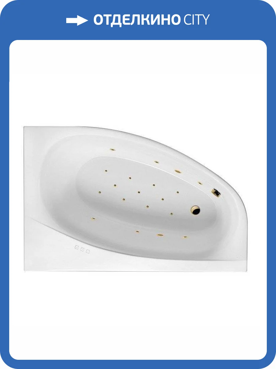 Акриловая ванна Excellent Kameleon RELAX WAEX.KMP17.RELAX.GL 170x110 правая, золото фото 4