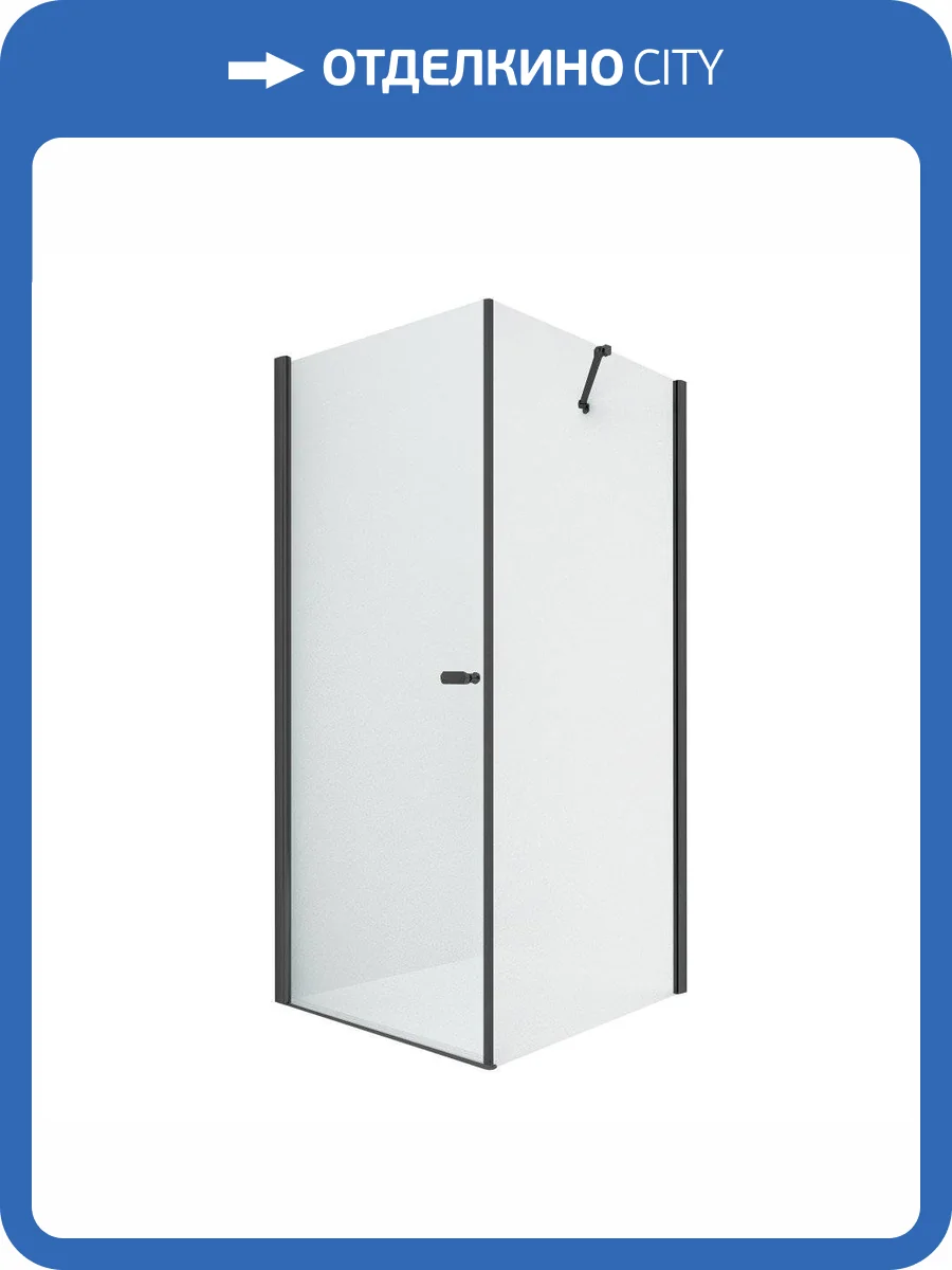 Душевое ограждение NEW TRENDY NEW SOLEO BLACK 100x100x195 D-0232A/D-0116B (черный) фото 7